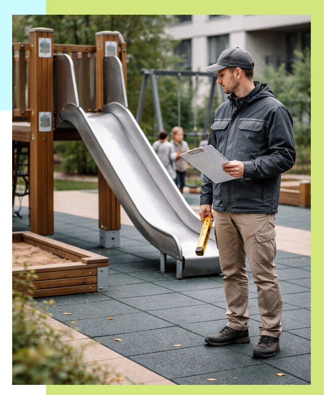 Сертификация детских площадок в Соликамске от 25763 р. | Алешин-Слк