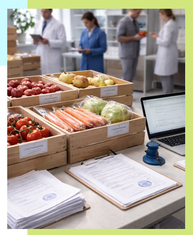 Сертификация овощей и фруктов в Соликамске от 8759 р. | Алешин-Слк