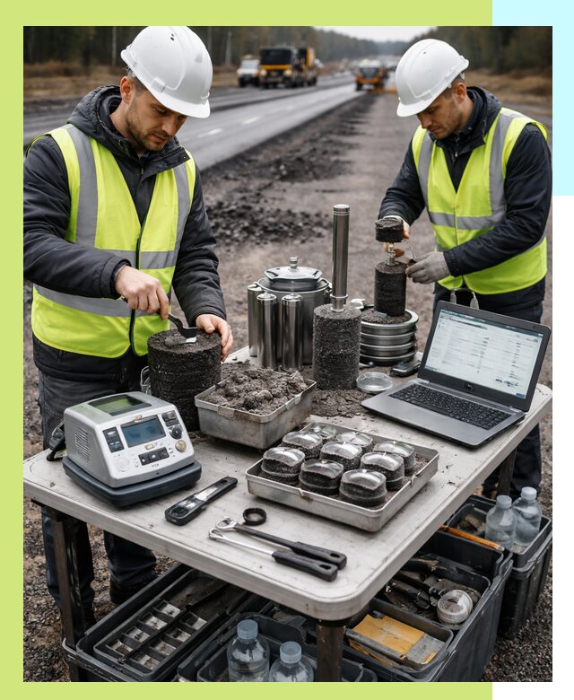 Сертификация асфальта: испытания и подтверждение в Соликамске