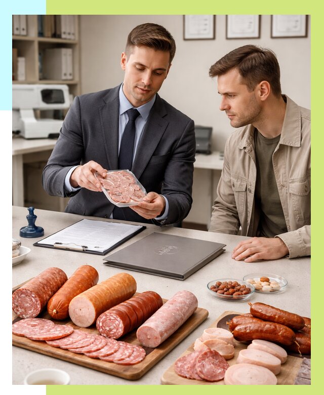 Сертификация колбасных изделий в Соликамске от 7729 р. | Алешин-Слк