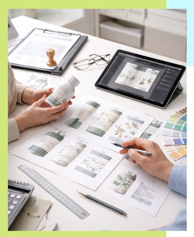 Профессиональная разработка дизайна и текста этикетки продукции в Соликамске