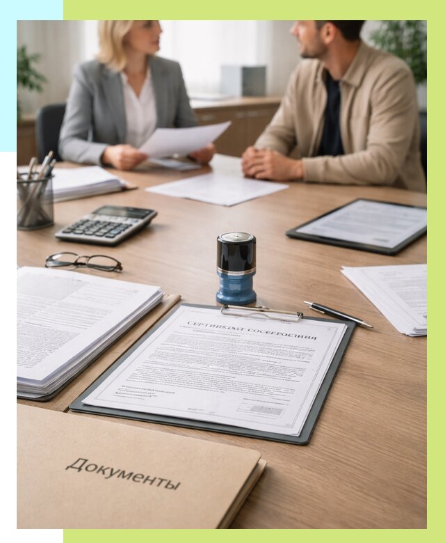 Сертификат соответствия на продукцию в Соликамске от 15458 р.|Алешин-Слк