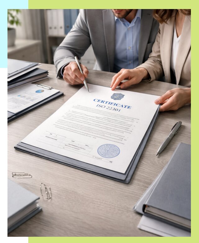 Сертификат ISO 22301 в Соликамске от 46373 р. | Алешин-Слк срочно